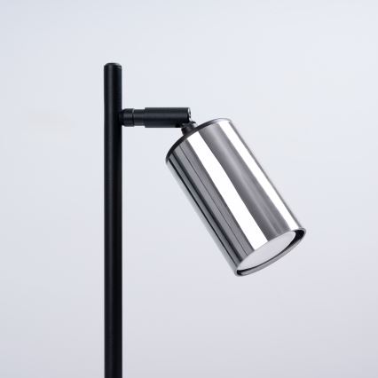 Bordslampa WINX 1xGU10/10W/230V svart/skinande krom