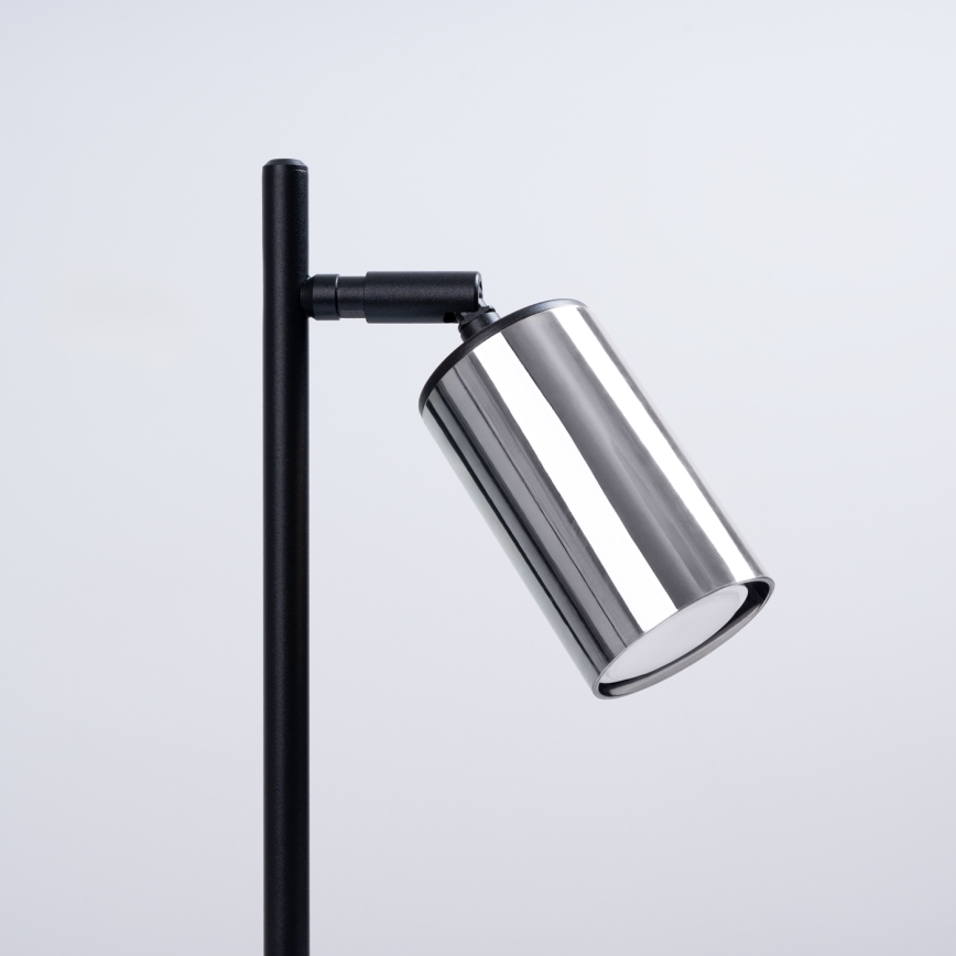 Bordslampa WINX 1xGU10/10W/230V svart/skinande krom