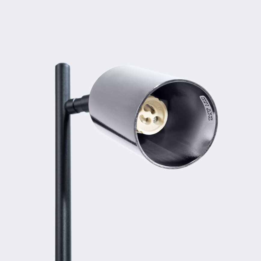 Bordslampa WINX 1xGU10/10W/230V svart/skinande krom
