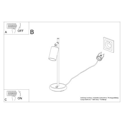 Bordslampa WINX 1xGU10/10W/230V svart/koppar