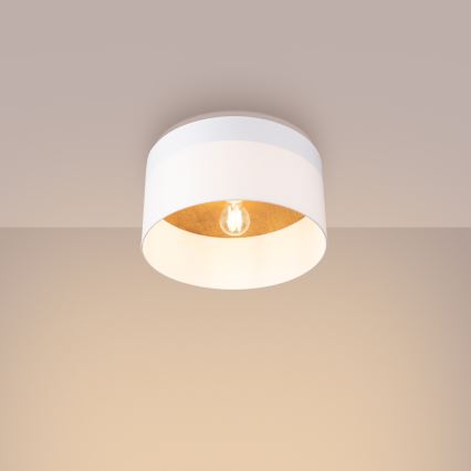 Taklampa TELESTO 1xE27/15W/230V diameter 35 cm vit/beige