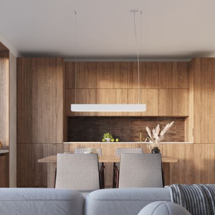 LED ljuskrona med textilsladd SPARK 1xG13/8,5W/230V vit
