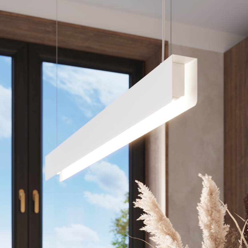 LED ljuskrona med textilsladd SPARK 1xG13/8,5W/230V vit