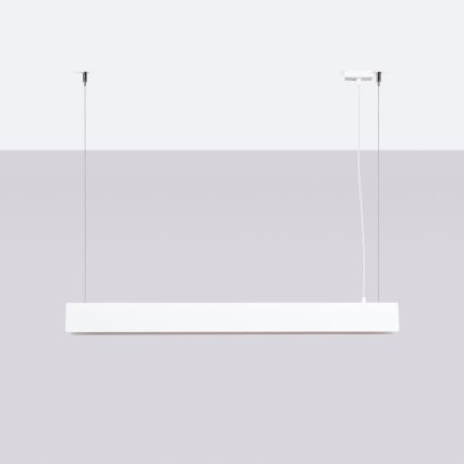 LED ljuskrona med textilsladd SPARK 1xG13/8,5W/230V vit