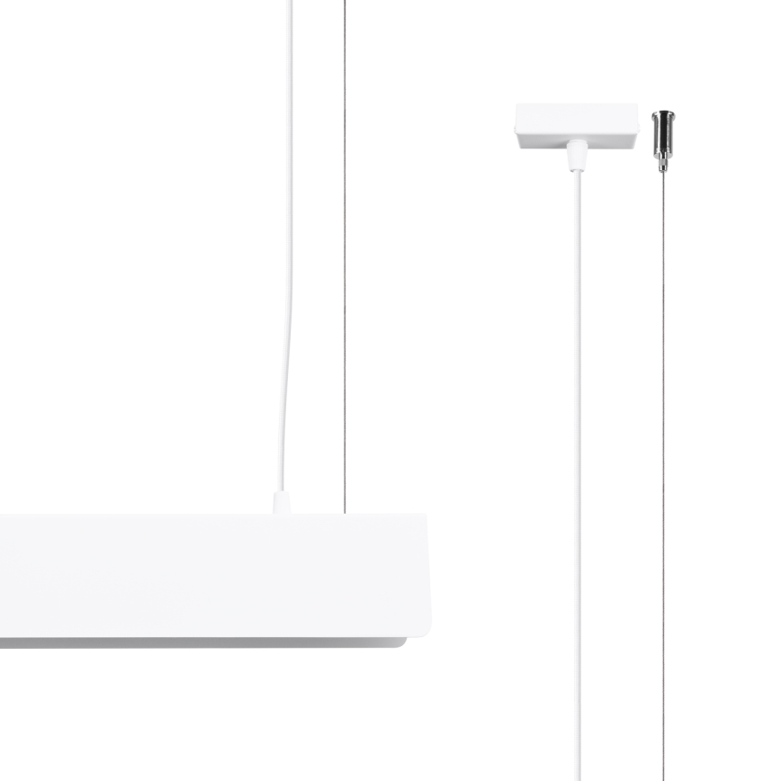 LED ljuskrona med textilsladd SPARK 1xG13/8,5W/230V vit