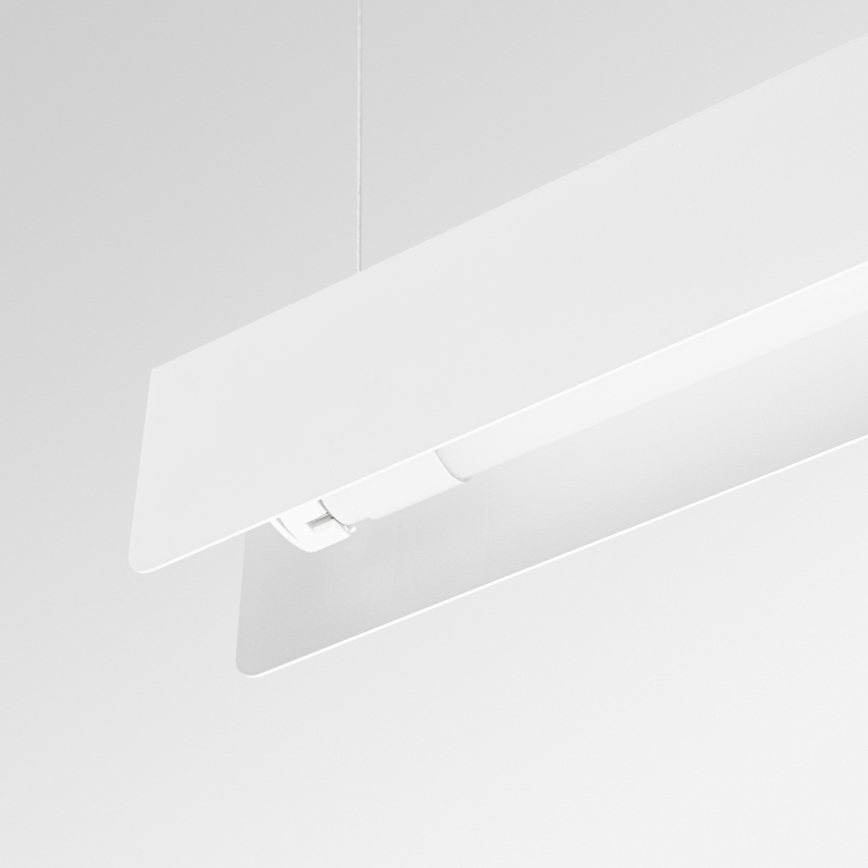 LED ljuskrona med textilsladd SPARK 1xG13/8,5W/230V vit