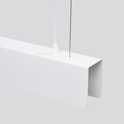 LED ljuskrona med textilsladd SPARK 1xG13/8,5W/230V vit