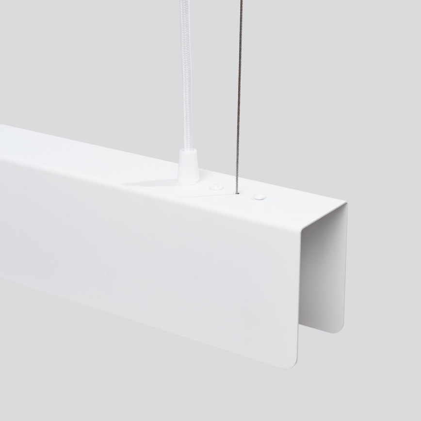 LED ljuskrona med textilsladd SPARK 1xG13/8,5W/230V vit