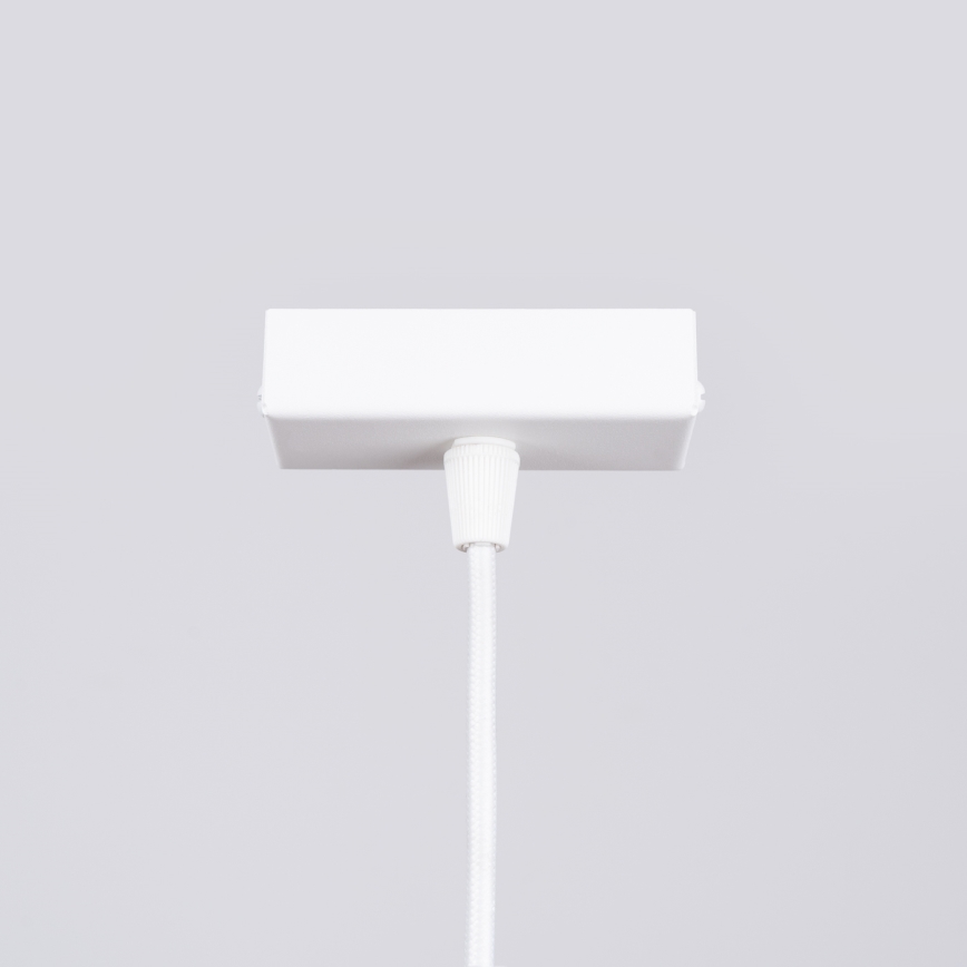 LED ljuskrona med textilsladd SPARK 1xG13/8,5W/230V vit