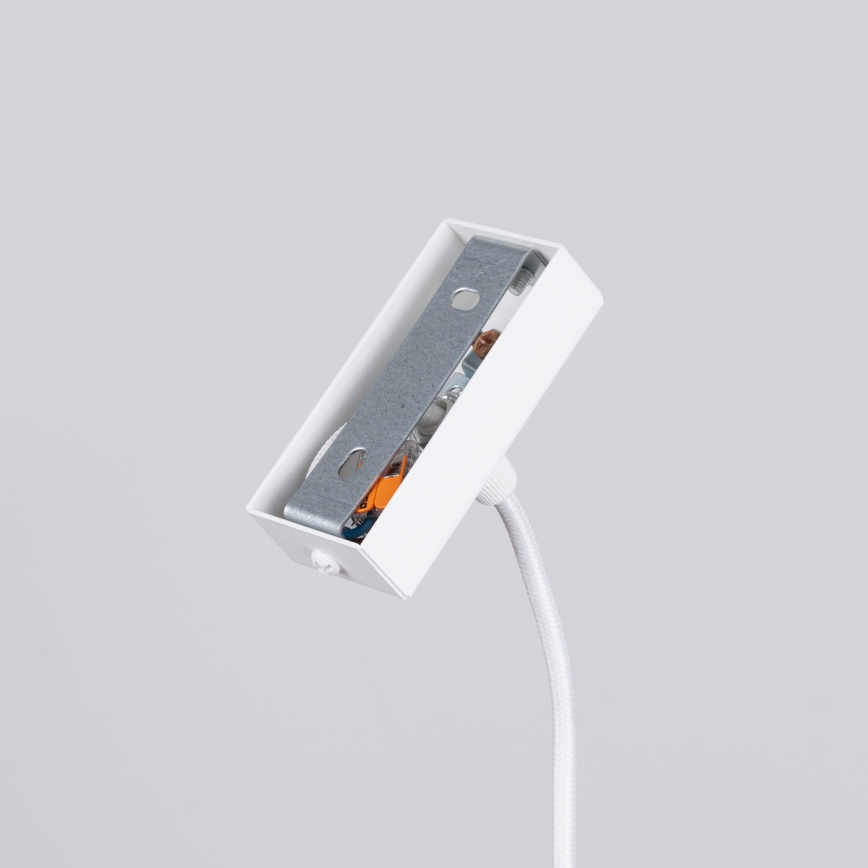 LED ljuskrona med textilsladd SPARK 1xG13/8,5W/230V vit