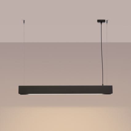 LED ljuskrona med textilsladd SPARK 1xG13/8,5W/230V svart