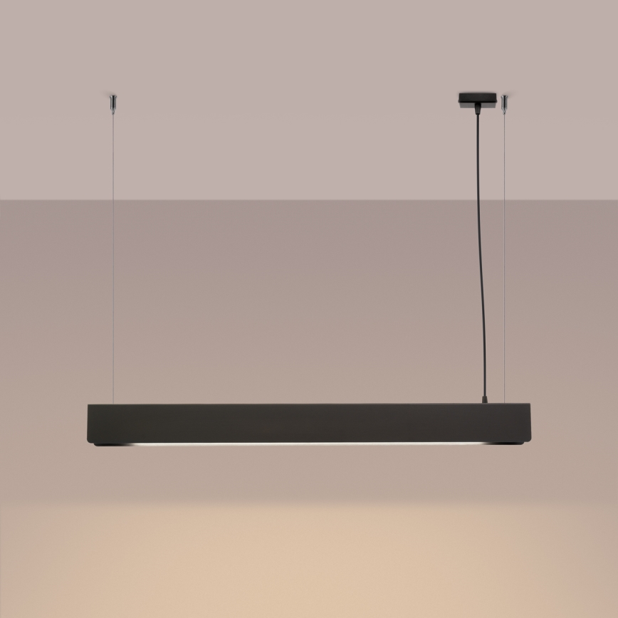 LED ljuskrona med textilsladd SPARK 1xG13/8,5W/230V svart