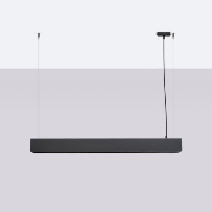 LED ljuskrona med textilsladd SPARK 1xG13/8,5W/230V svart