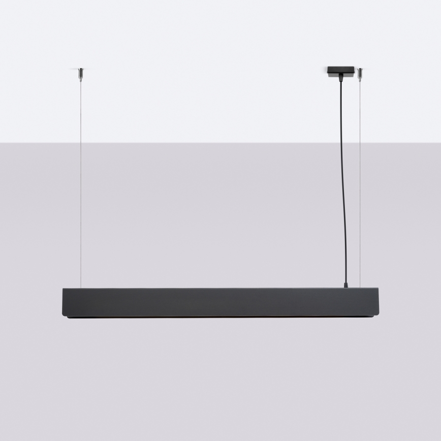 LED ljuskrona med textilsladd SPARK 1xG13/8,5W/230V svart