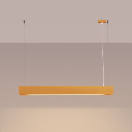 LED ljuskrona med textilsladd SPARK 1xG13/8,5W/230V guld
