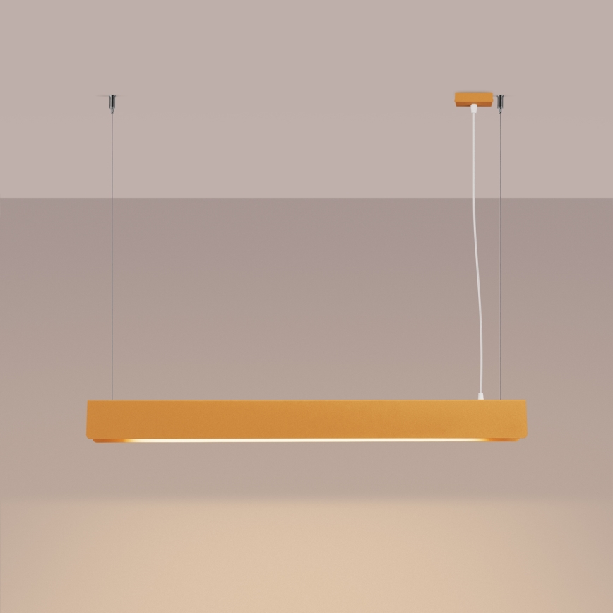 LED ljuskrona med textilsladd SPARK 1xG13/8,5W/230V guld