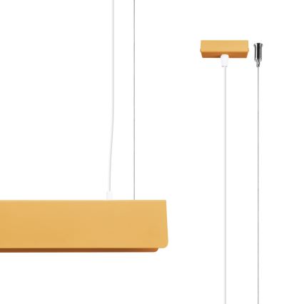 LED ljuskrona med textilsladd SPARK 1xG13/8,5W/230V guld