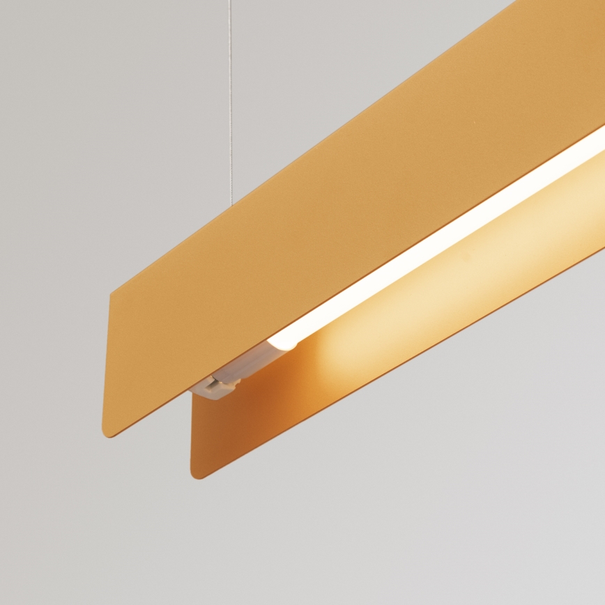 LED ljuskrona med textilsladd SPARK 1xG13/8,5W/230V guld