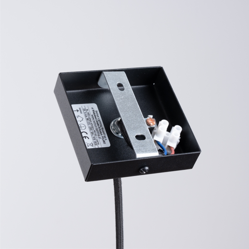 Ljuskrona med textilsladd PRYSM 1xG9/8W/230V svart