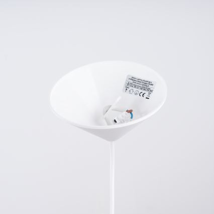 Ljuskrona med textilsladd NOVA 1xE27/15W/230V diameter 30 cm vit