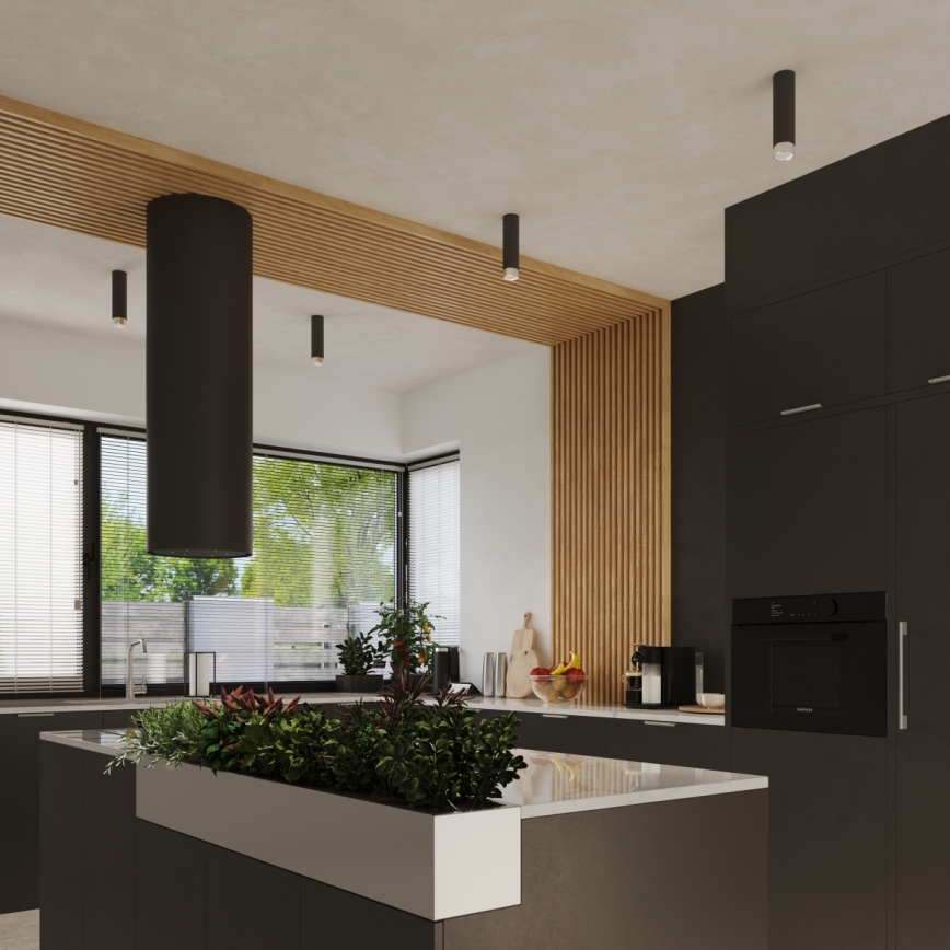 Spotlight NERO 1xGU10/10W/230V 22,5 cm svart/skinande krom