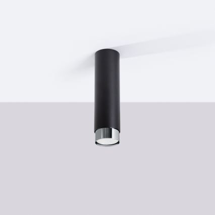 Spotlight NERO 1xGU10/10W/230V 22,5 cm svart/skinande krom