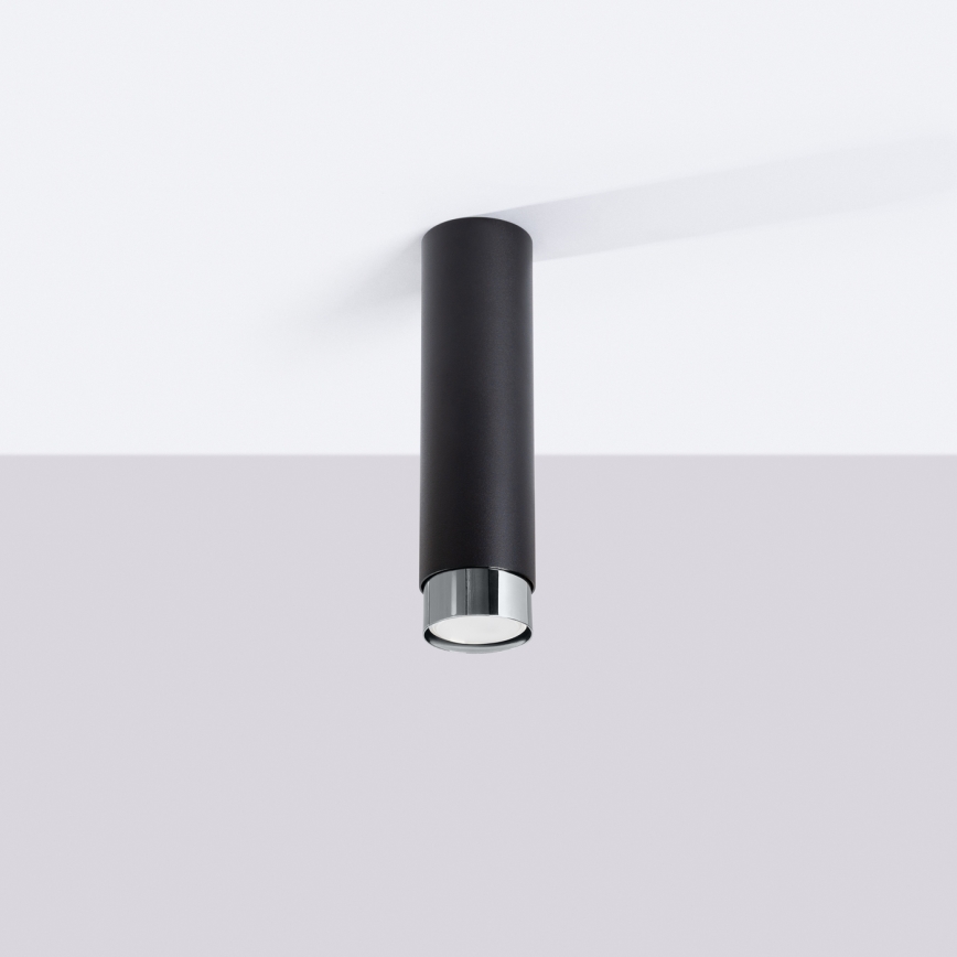 Spotlight NERO 1xGU10/10W/230V 22,5 cm svart/skinande krom