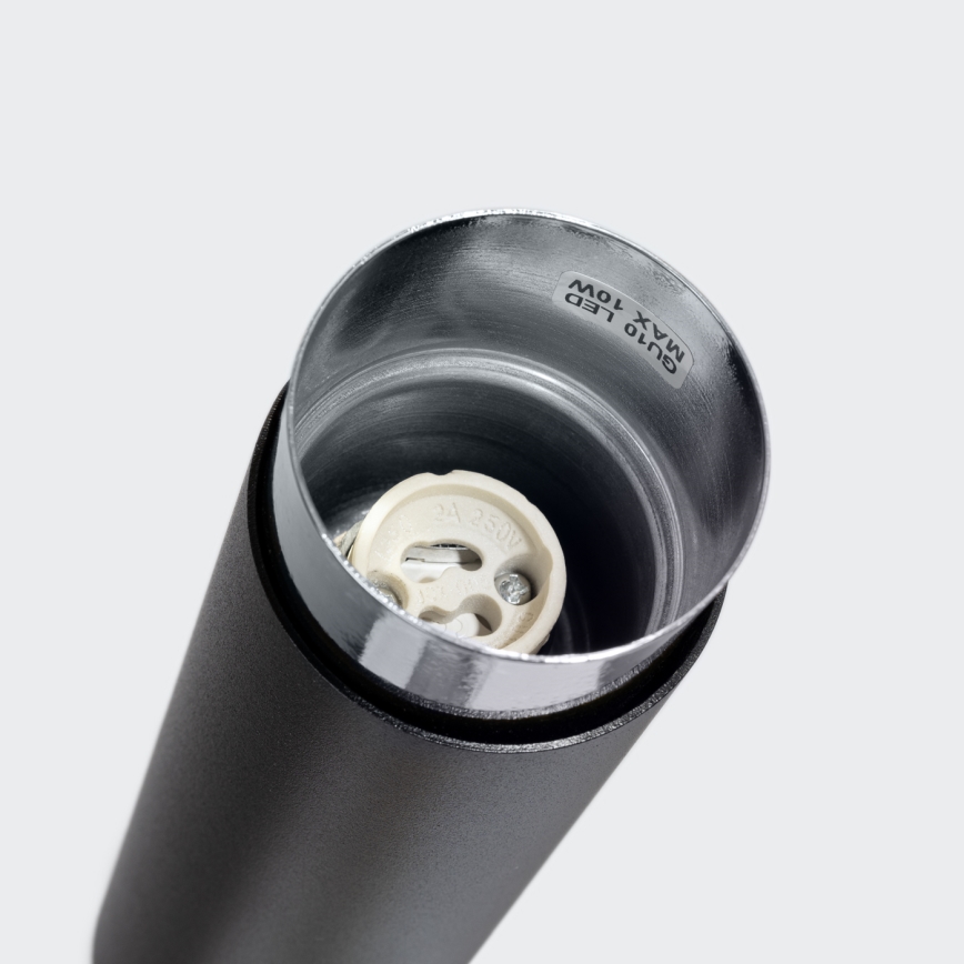 Spotlight NERO 1xGU10/10W/230V 22,5 cm svart/skinande krom