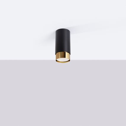 Spotlight NERO 1xGU10/10W/230V 12,5 cm svart/guld