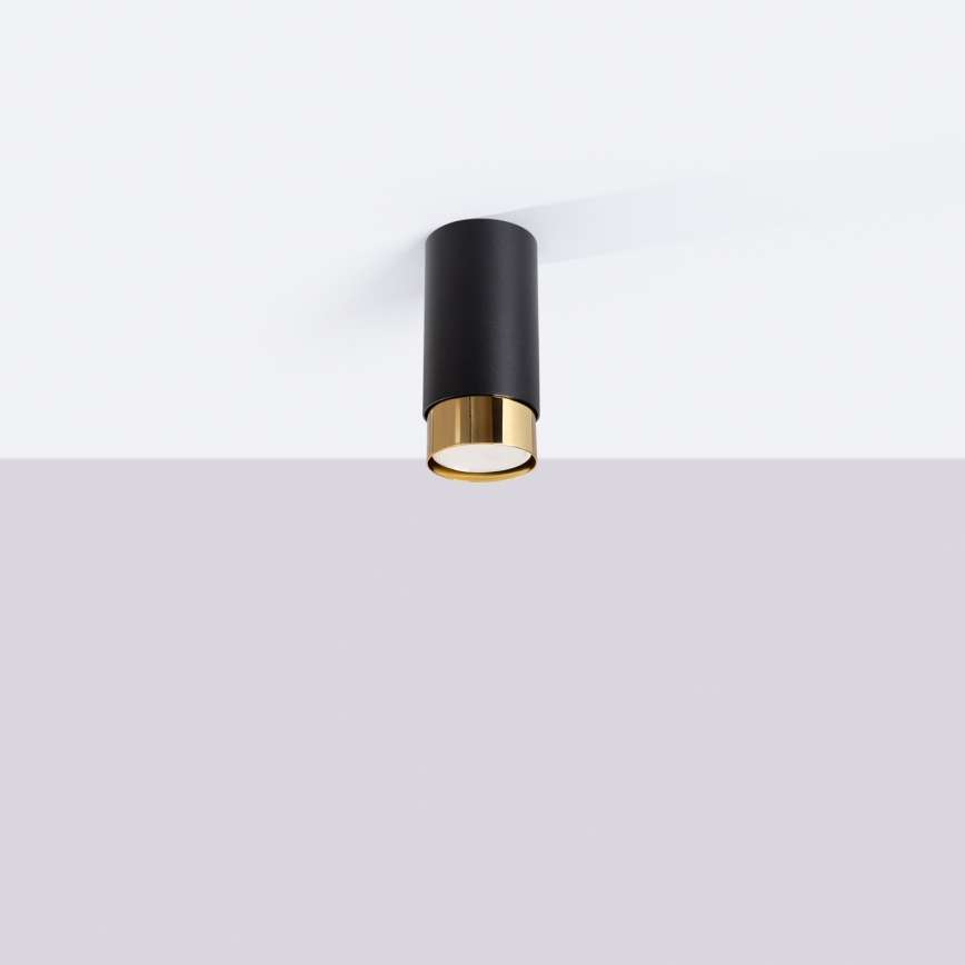 Spotlight NERO 1xGU10/10W/230V 12,5 cm svart/guld