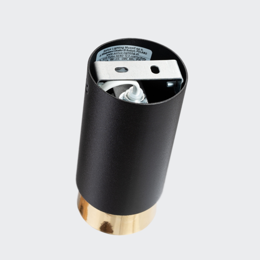 Spotlight NERO 1xGU10/10W/230V 12,5 cm svart/guld