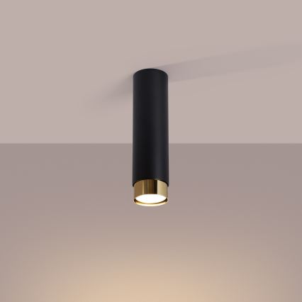 Spotlight NERO 1xGU10/10W/230V 22,5 cm svart/guld