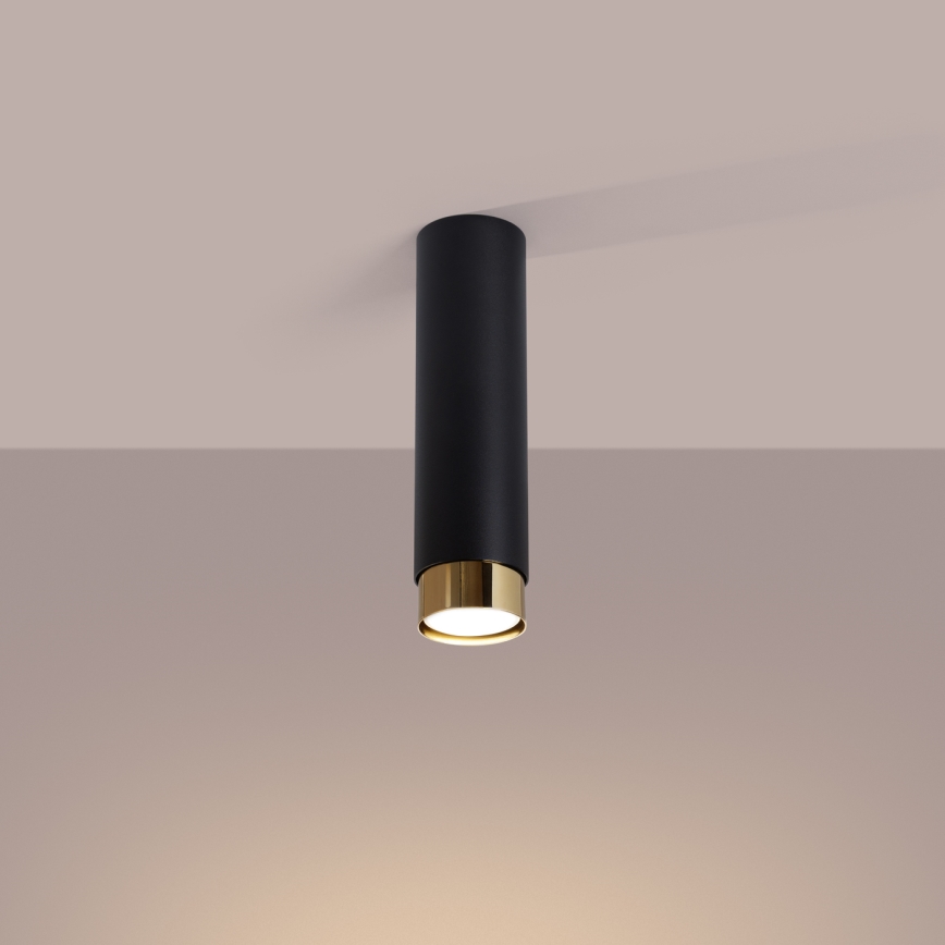 Spotlight NERO 1xGU10/10W/230V 22,5 cm svart/guld