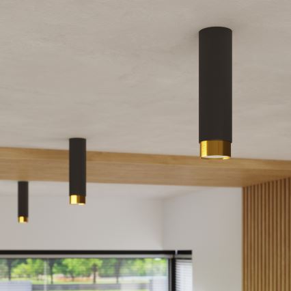 Spotlight NERO 1xGU10/10W/230V 22,5 cm svart/guld