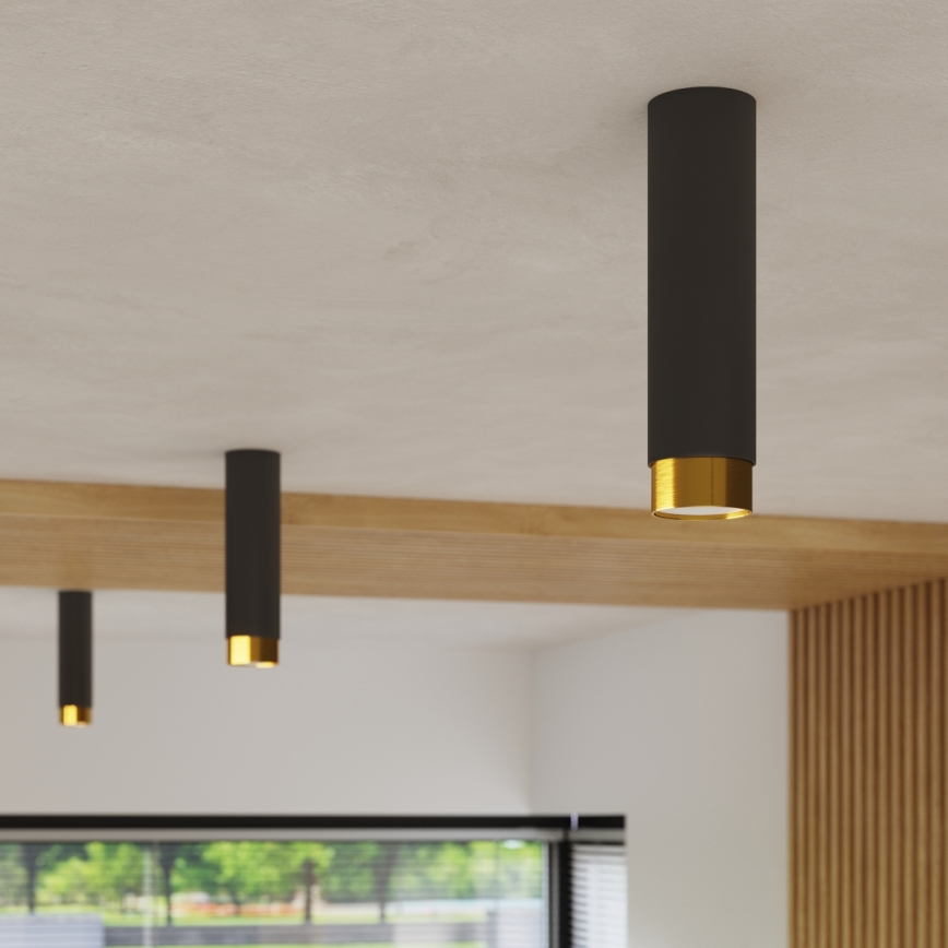 Spotlight NERO 1xGU10/10W/230V 22,5 cm svart/guld