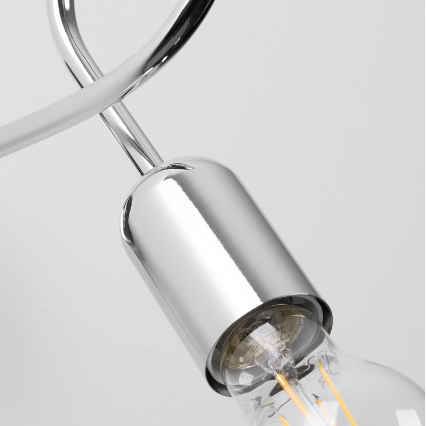 Vägglampa LOOP 1xE27/15W/230V skinande krom