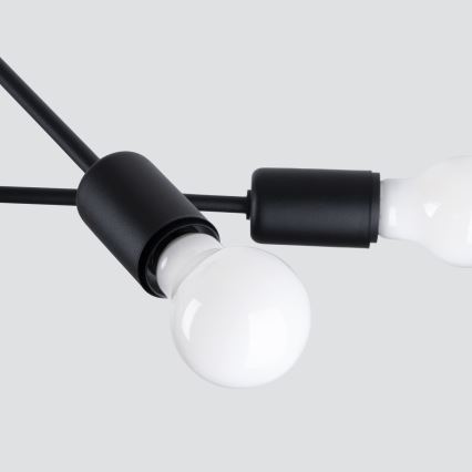 Pendelkrona NORAH 4xE27/15W/230V svart