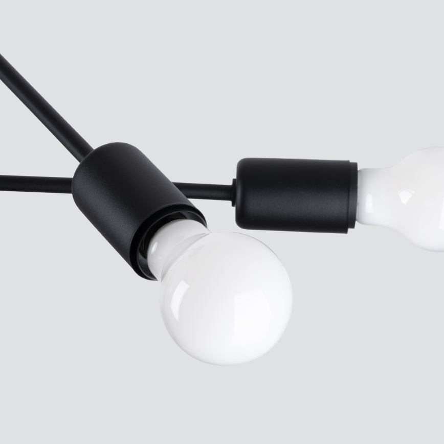 Pendelkrona NORAH 4xE27/15W/230V svart