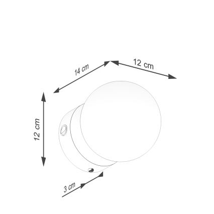 Vägglampa YOLI 1xG9/8W/230V vit