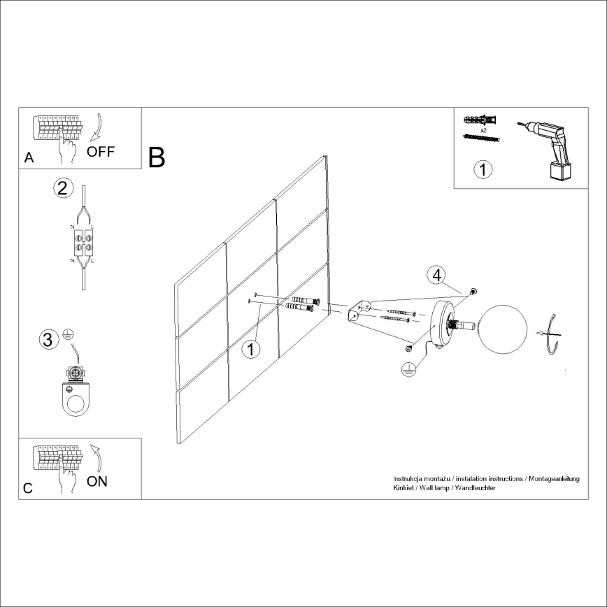 Vägglampa YOLI 1xG9/8W/230V vit