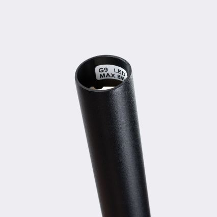 Ljuskrona med textilsladd BLISS 1xG9/8W/230V svart