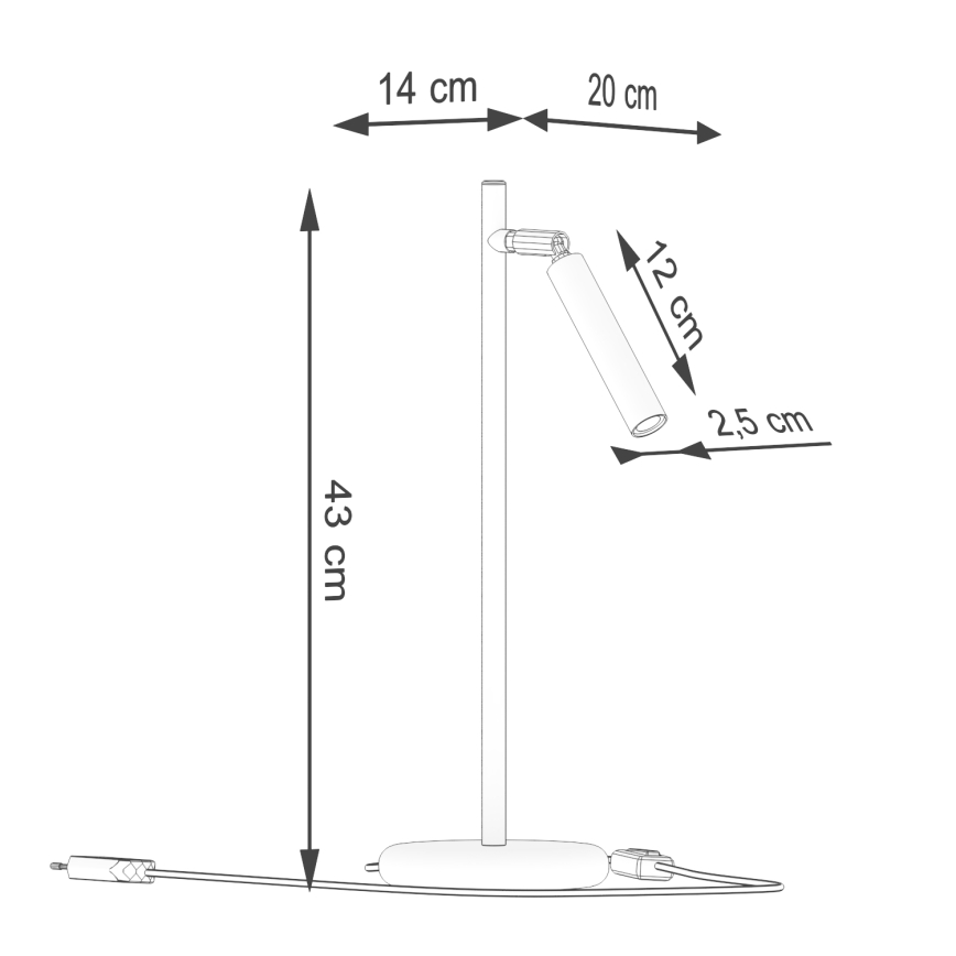 Bordslampa PASTELO 1xG9/8W/230V vit