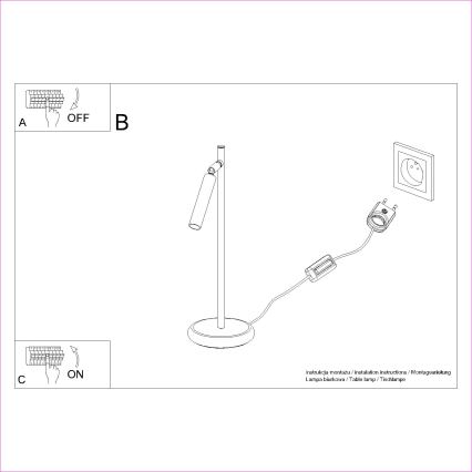 Bordslampa PASTELO 1xG9/8W/230V vit