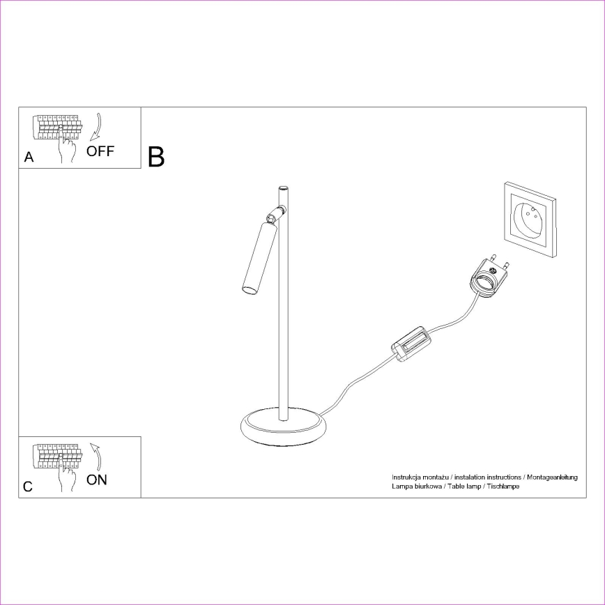 Bordslampa PASTELO 1xG9/8W/230V vit