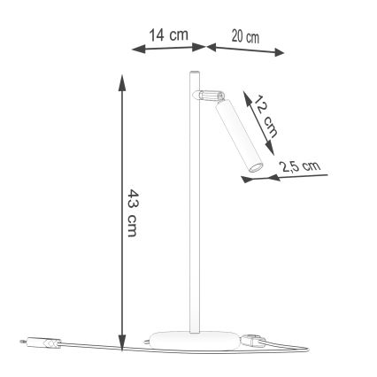 Bordslampa PASTELO 1xG9/8W/230V guld