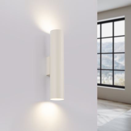 Vägglampa LAGOS 2xGU10/10W/230V grädde