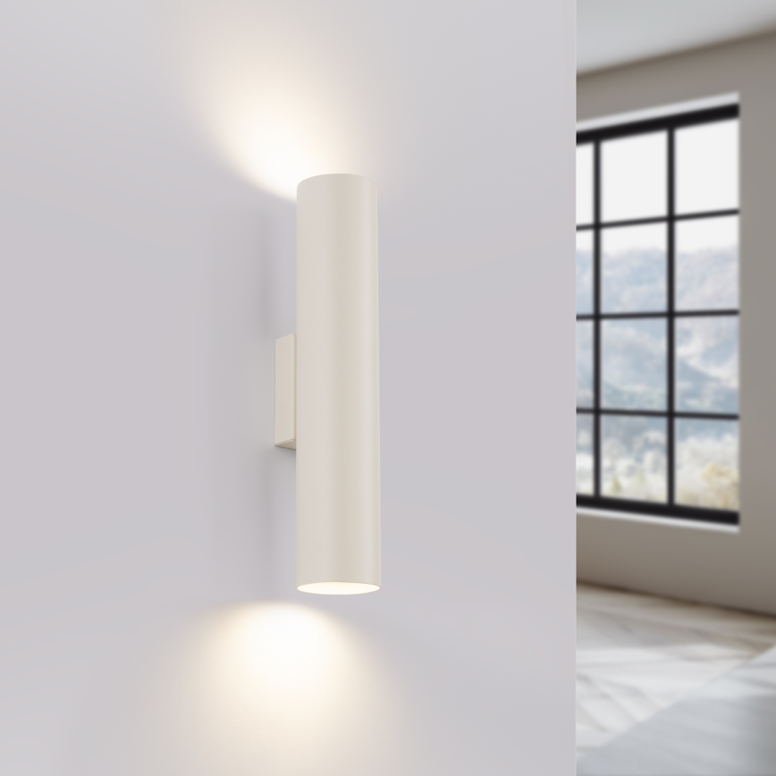 Vägglampa LAGOS 2xGU10/10W/230V grädde