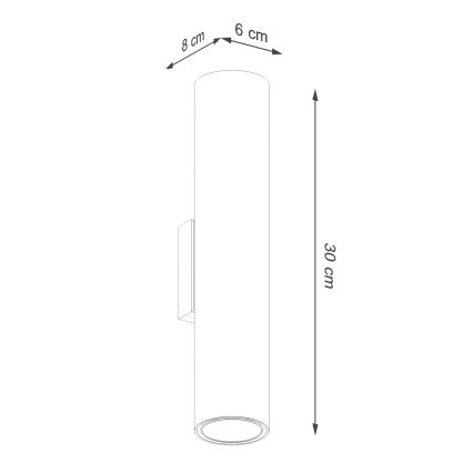 Vägglampa LAGOS 2xGU10/10W/230V grädde