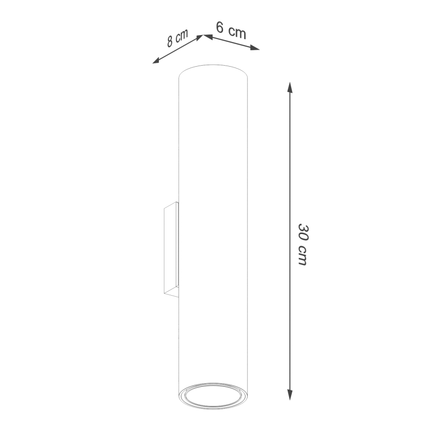 Vägglampa LAGOS 2xGU10/10W/230V grädde