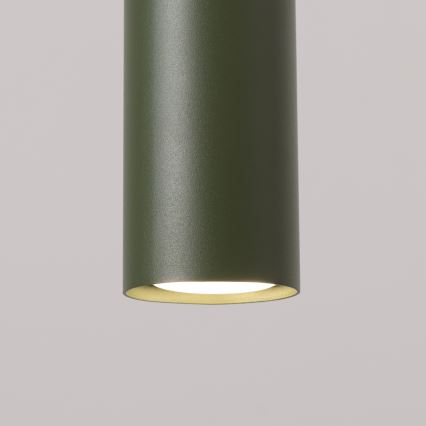 Ljuskrona med textilsladd LAGOS 1xGU10/10W/230V grön
